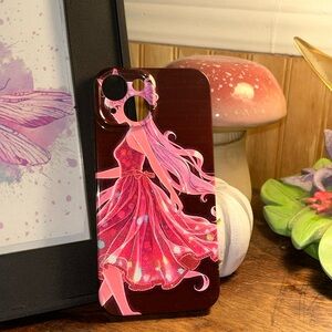 Stylish Pink Anime Phone Case IPhone 15